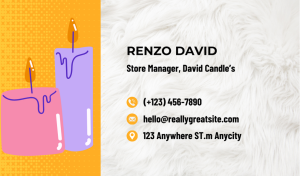 Aesthetic Candle Business Card Design