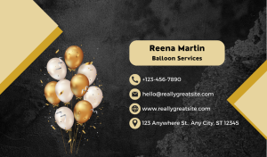 Black Balloon Service Business Card Design