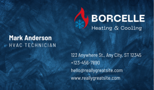 Blue HVAC Business Card Design