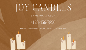 Brown Candle Business Card Design