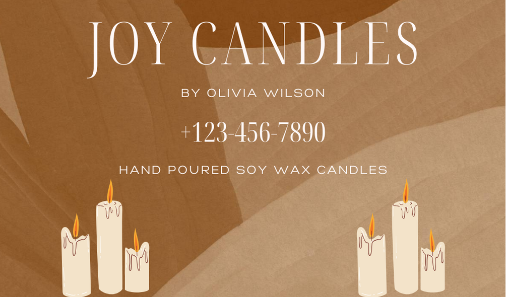 Brown Candle Business Card