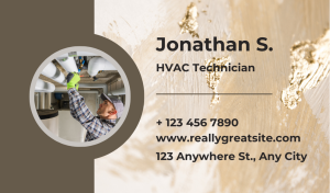 Brown HVAC Business Card Design