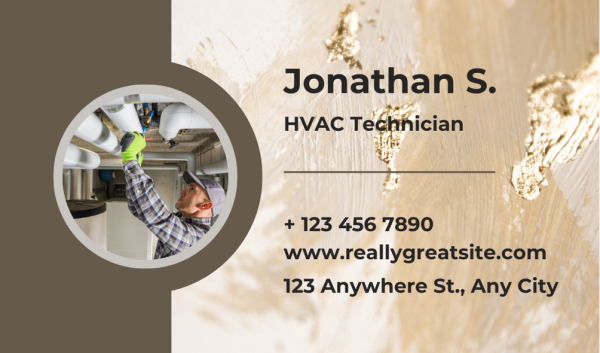 Brown HVAC Business Card