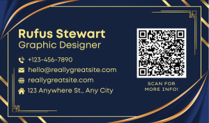 Designer QR Code Business Card Design