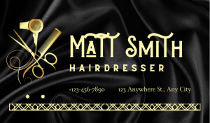 Golden Hair Business Card Design