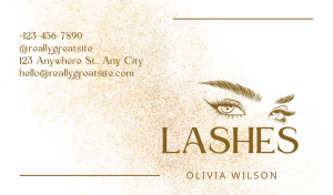 Golden Lash Business Card Design