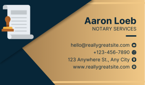 Golden Notary Business Card