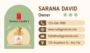 Minimal Candle Business Card Design