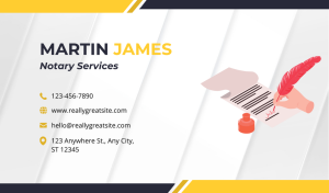 Minimal Notary Business Card