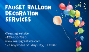 Modern Balloon Service Business Card Design