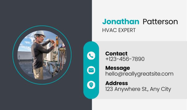 Modern HVAC Business Card