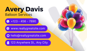 Balloon Business Card Designs