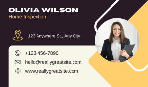 Multicolor Home Inspection Business Card Design