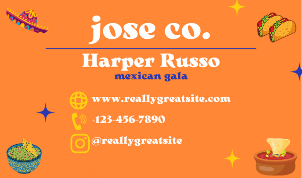 Orange Food Business Card