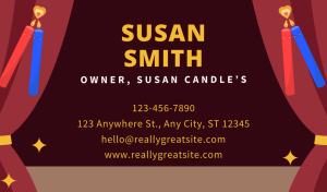 Red Candle Business Card Design