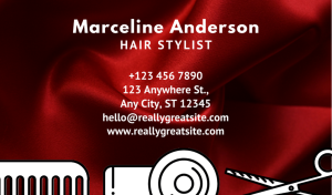 Red Hair Business Card Design