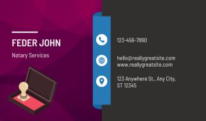 Red Notary Business Card