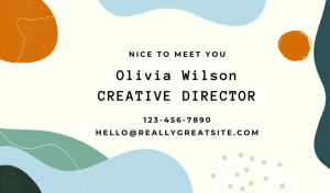 White Artist Business Card Design