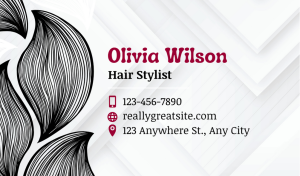 White Hair Business Card Design