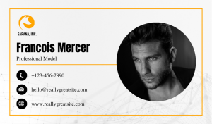 White Model Business Card Design