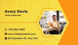 Yellow Home Inspection Business Card Design